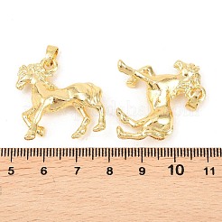 真鍮チャーム  ラックめっき  長持ちメッキ  鉛フリー＆カドミウムフリー  ゴールドカラー  馬  28x29.5x7mm  穴：4.5x3.5mm&nbsp;KK-F931-33A-G