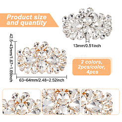 4Pcs 2 Colors Detachable Flower Shoe Decoration&nbsp;AJEW-GO0001-95