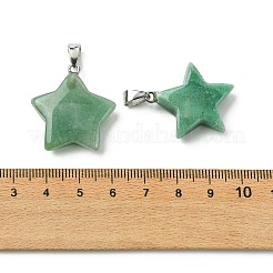 天然石&合成ミックスストーンペンダント  染めと未染色の混合  スター  27.5~28.5x25~26x8~9mm  穴：7x4mm&nbsp;GG-K002