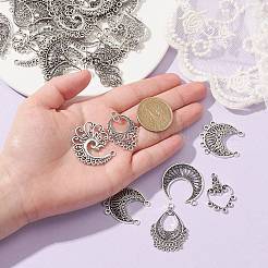40Pcs 10 Styles Tibetan Style Alloy Chandelier Component Links&nbsp;TIBEP-CJ0003-21