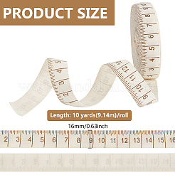 10 Yards Printed Ruler Polyester Ribbon&nbsp;OCOR-WH0070-147