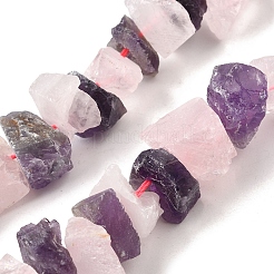 Natural Rose Quartz & Amethyst Beads Strands&nbsp;G-I283-F10