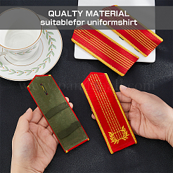 舞台公演用 4組 2スタイル 布製プロ制服肩章  レッド  132~143x49~51x3~4mm  2ペア/スタイル&nbsp;AJEW-FH0005-76