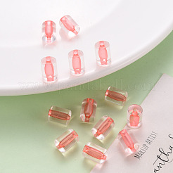 透明なアクリルビーズ  コラム  ライトコーラル  10x7.5mm  穴：1.8mm  約950個/500g&nbsp;TACR-S154-17A-52