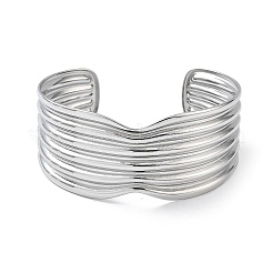 304 Stainless Steel Cuff Bangles for Women&nbsp;BJEW-Z078-26P