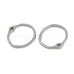 304ステンレスペンダント  リングチャーム  ステンレス鋼色  21x22x2mm  穴：1x2mm&nbsp;STAS-B108-05P