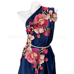 ポリエステル服パッチ  花  レッド  500x325x1mm&nbsp;PATC-WH0023-65B