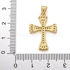 Brass Micro Pave Cubic Zirconia Pendants&nbsp;KK-M319-26G-03