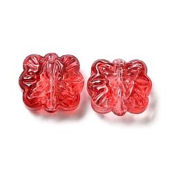 透明ガラスビーズ  長方形  ミックスカラー  12.5x13.5x6mm  穴：1mm&nbsp;GLAA-O023-04