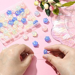 50Pcs UV Plating Rainbow Iridescent Acrylic Beads&nbsp;PACR-CJ0001-27