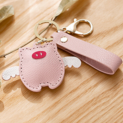 DIY Imitation Leather Flying Pig Pendant Keychain Sewing Kits&nbsp;DIY-WH0530-96