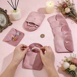 10Pcs Velvet Jewelry Storage Bags with Snap Button&nbsp;ABAG-HY0001-17B