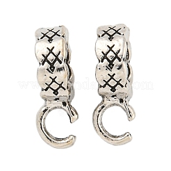合金チューブベイル  ループベイル  アンティークシルバー  13x7.5x8mm  穴：3mm  内径：5mm&nbsp;FIND-A039-03AS