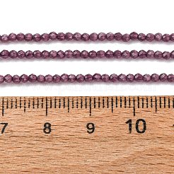 キャッツアイビーズ連売り  ラウンド  多面カット  オールドローズ  2mm  穴：0.5mm  約174~196個/連  14.17~14.57インチ（36~37cm）&nbsp;CE-I005-A54