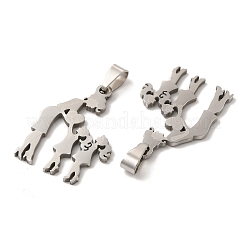 Non-Tarnish Mother's Day/Teachers' Day 201 Stainless Steel Pendants&nbsp;STAS-K251-014
