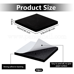 DIY自己接着フォームパッド  フォームクッション  スクウェア  ブラック  98x100x6mm&nbsp;AJEW-WH0596-224B