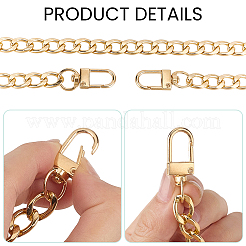 4Pcs 4 Styles Aluminum Chain Bag Extension Chains&nbsp;PURS-CL0001-52