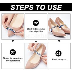 6 Pairs 6 Colors Anti-Loose Shoe Laces for High-Heeled Shoes&nbsp;DIY-CP0008-57
