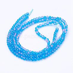Spray Painted Crackle Glass Beads Strands&nbsp;CCG-Q001-4mm-19