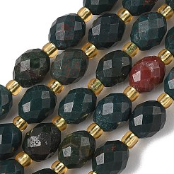 天然石インディアン瑪瑙ビーズ連売り  多面カット  ライス  シードビーズで  7.5~8x6~7.5mm  穴：0.8~1mm  約36~40個/連  15.55~15.75''（39.5~40センチメートル）&nbsp;G-F809-A08-01A