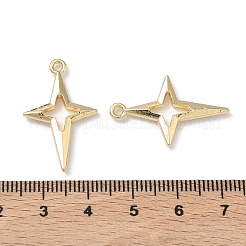合金ペンダント  スターのチャーム  ラックめっき  カドミウムフリー＆鉛フリー  ゴールドカラー  27.5x17x3mm  穴：1.6mm&nbsp;PALLOY-A025-03C-G
