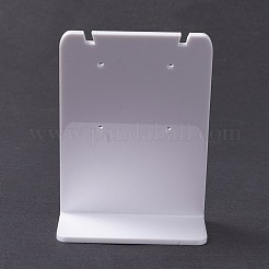 アクリルイヤリングスタンドディスプレイ  L字型  ホワイト  3.6x4.95x7cm&nbsp;EDIS-F005-03A