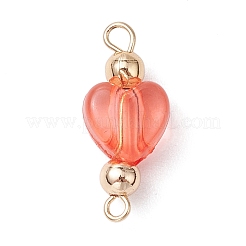 Transparent Acrylic Heart Connector Charms&nbsp;PALLOY-JF03345