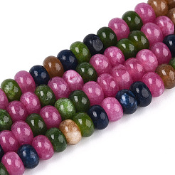 Dyed Natural White Jade Beads Strands&nbsp;X-G-T139-58B-01