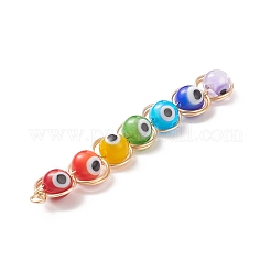 Wire Wrapped Handmade Evil Eye Lampwork Pendants&nbsp;PALLOY-JF01930