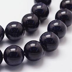 合成ブルーゴールドストーン青金砂石ビーズ連売り  染め＆加熱  ラウンド  16mm  穴：1.2mm  25個/連  15.7インチ&nbsp;G-N0178-03-16mm