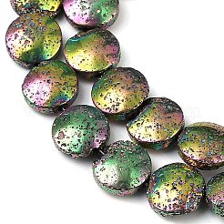 Electroplated Natural Lava Rock Beads Strands&nbsp;G-K388-01F