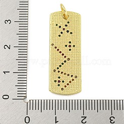 Real 18K Gold Plated Brass Micro Pave Cubic Zirconia Pendants&nbsp;KK-R159-06A-G