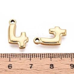 イオンプレーティング（IP）304ステンレスペンダント  数4  18KGP本金メッキ  16.5x10x3mm  穴：1.6mm&nbsp;STAS-N109-261E-G