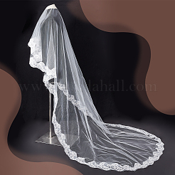 Cloth Mesh Bridal Veils&nbsp;OHAR-WH0033-016B