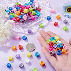 100Pcs Pearlized UV Plating Opaque Acrylic European Beads&nbsp;SACR-TA0001-77A