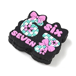 Number 6 7 Theme Cartoon Silicone Beads&nbsp;SIL-E013-02D