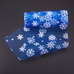 Snowflake Deco Mesh Ribbons&nbsp;OCOR-P010-G14