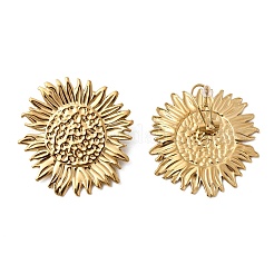 Sunflower 304 Stainless Steel Stud Earrings&nbsp;EJEW-C168-01G