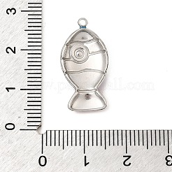 304 Stainless Steel Rhinestone Pendants&nbsp;STAS-P431-37P
