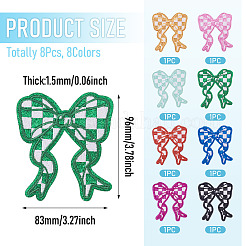 8Pcs 8 Colors Polyester Clothing Patches&nbsp;DIY-TA0015-31