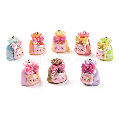 UV Plated Rainbow Resin Pendants&nbsp;RESI-N039-01