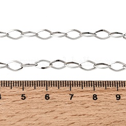4.5mm 201ステンレススチール製ロンバスリンクチェーンネックレス（ユニセックス）  変色しない  ステンレス鋼色  22.52インチ（57.2cm）&nbsp;NJEW-K302-12P