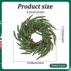 Flexible Glue PE Christmas Wreath&nbsp;AJEW-WH20060-20