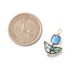 Hand Painted Tulip Flower Porcelain Pendants&nbsp;PALLOY-JF05034