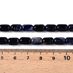 天然石ソーダライトビーズ連売り  コラム  9~9.5x6~6.5mm  穴：0.9~1mm  約20~21個/連  7.28~7.6''（18.5~19センチメートル）&nbsp;G-G980-37B