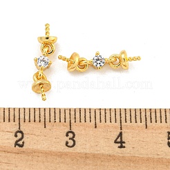 Brass Micro Pave Cubic Zirconia Peg Bails&nbsp;KK-B096-12G