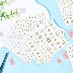 12Pcs 6 Styles Nail Art Stickers Decals&nbsp;FIND-SP0004-60