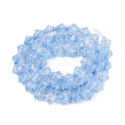 Transparent Crackle Glass Beads Strands&nbsp;GLAA-Q115-04A-04