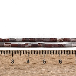 天然レッドレインボージャスパービーズ連売り  コラム  4~4.5x2mm  穴：0.7mm  約88~92個/連  14.49~14.96''（36.8~38センチメートル）&nbsp;G-M389-21
