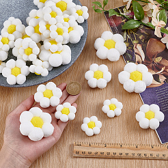 ひまわりの糸の飾りアクセサリー36個、3スタイル  ホワイト  33~60x13.5~23mm&nbsp;DIY-NB0014-87B